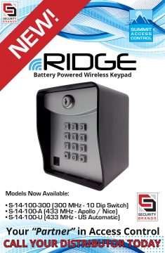 Introducing RIDGE LT —Battery-Powered Wireless Access Control System